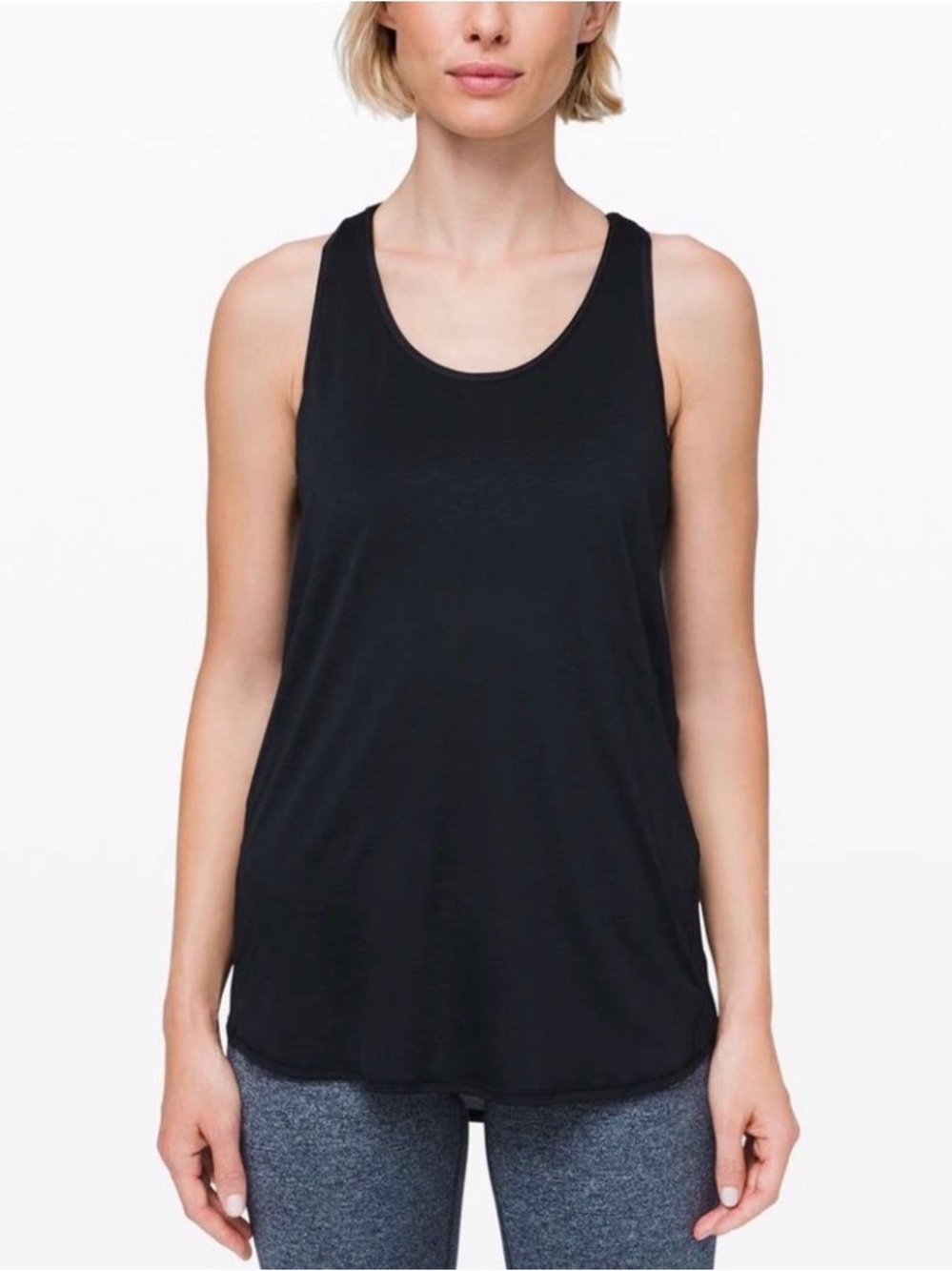 lululemon athletica Black Racerback Tank Top